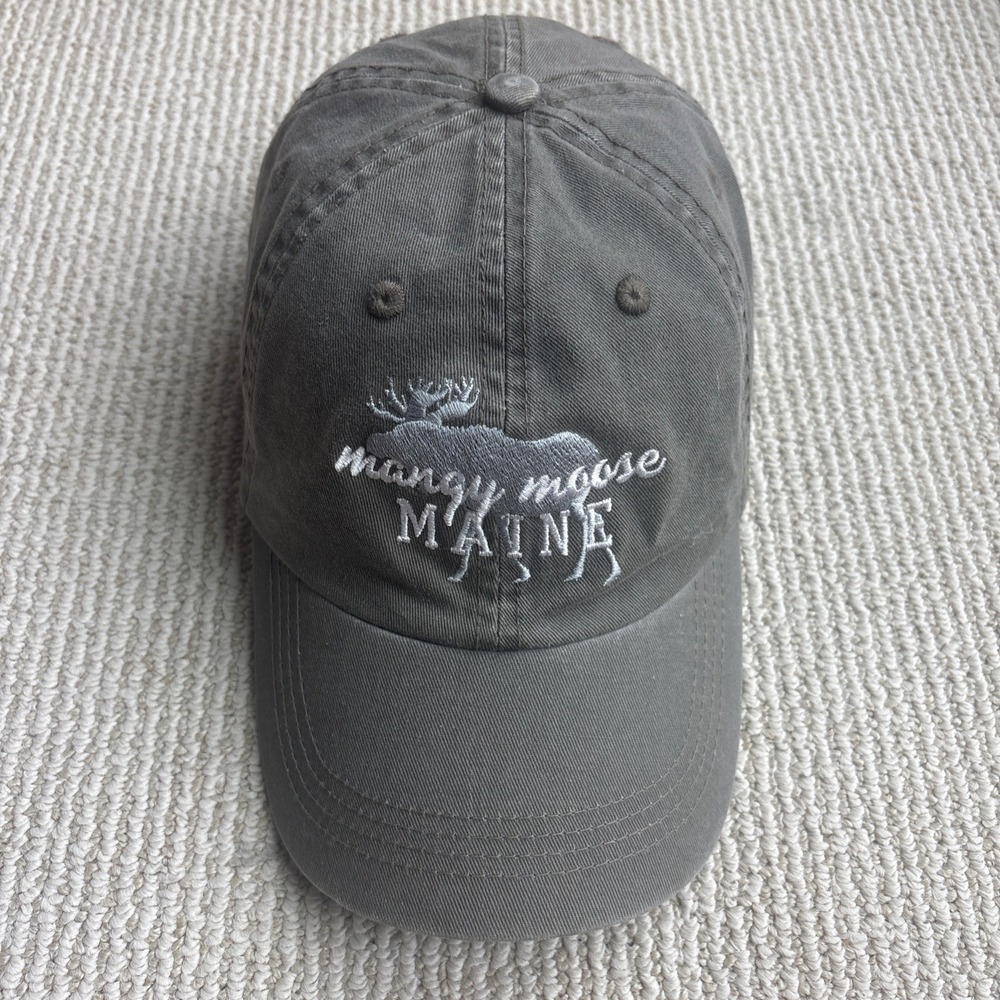 Mangy Moose Maine Cotton Strapback Baseball Hat Cap Adjustable